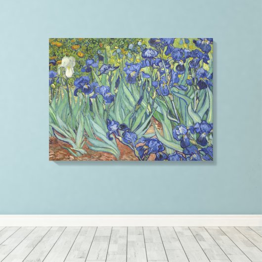 Vincent Van Gogh Irises Canvas Afdruk (Insitu (Houten vloer))