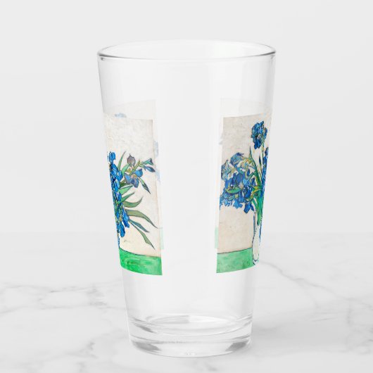 Vincent van Gogh IRISES EN ROZEN drink glas (Rechts)