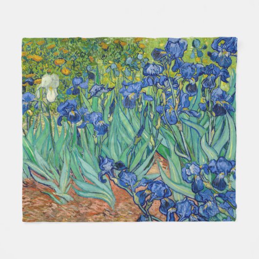 Vincent Van Gogh - Irises Fleece Deken (Voorkant (Horizontaal))
