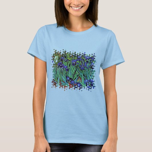 Vincent Van Gogh - Irises - Flower Lover Fine Art T-shirt (Voorkant)