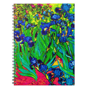 Vincent Van Gogh - Irises - Flower Lover Pop Art Notitieboek