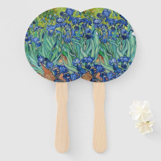 Vincent Van Gogh - Irises Handwaaier (Voorkant en achterkant)