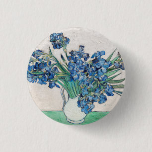 Vincent Van Gogh. Irises. Impressionisme floraal Ronde Button 3,2 Cm
