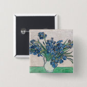Vincent van Gogh - Irises Vierkante Button 5,1 Cm (Voorkant /achterkant)
