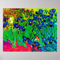 Vincent Van Gogh - Irissen - Bloemenliefhebber Pop