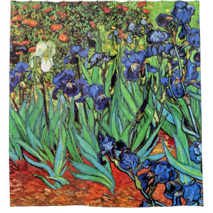 Vincent Van Gogh - Irissen - Bloemliefhebber Kunst Douchegordijn
