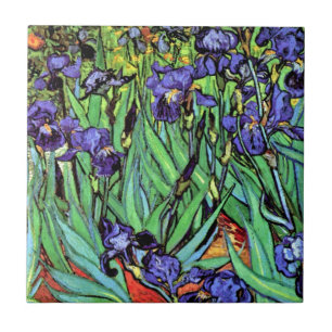 Vincent Van Gogh - Irissen - Bloemliefhebber Kunst Tegeltje