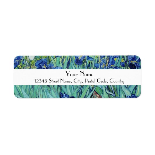 Vincent van Gogh, Irissen Label (Voorkant)