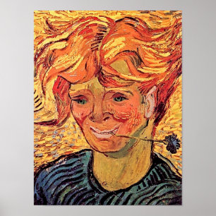 Vincent Van Gogh - Jonge Man Met Korenbloem Poster
