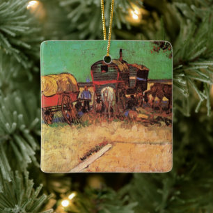 Vincent van Gogh - Kampement van zigeuners woonwag Keramisch Ornament