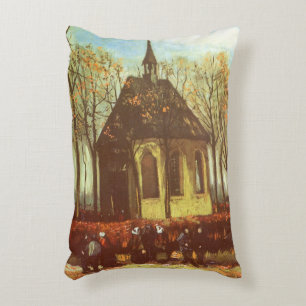 Vincent van Gogh - Kapel bij Nuenen, kerkgangers Accent Kussen
