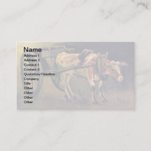 Vincent Van Gogh - Kar met Rode en Witte Os Visitekaartje
