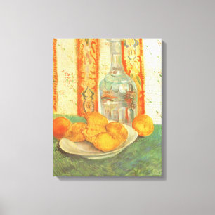 Vincent van Gogh - Karaaf en citroenen op een bord Canvas Afdruk