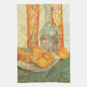 Vincent van Gogh - Karaaf en citroenen op een bord Theedoek