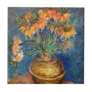 Vincent van Gogh - Keizerkroon in koperen vaas Tegeltje