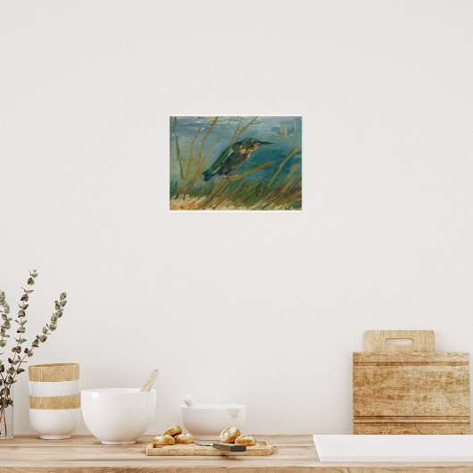 Vincent Van Gogh - Kingfisher aan de waterzijde Poster (Keuken)