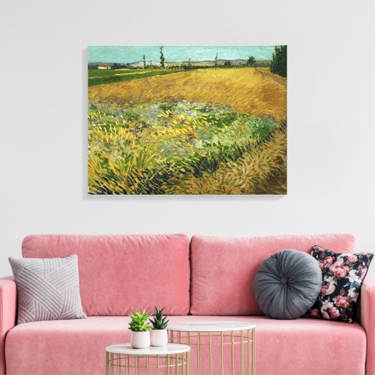 Vincent van Gogh, Korenveld, Korenveld Canvas Afdruk (Insitu (Woonkamer))