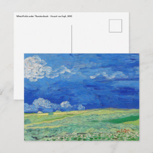 Vincent van Gogh - Korenvelden onder onweerslucht Briefkaart
