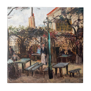 Vincent Van Gogh - La Guinguette op Montmartre Tegeltje