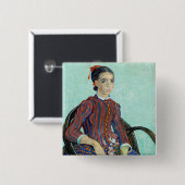 Vincent van Gogh - La Mousme Vierkante Button 5,1 Cm (Voorkant /achterkant)