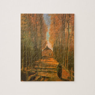 Vincent van Gogh - Laan met populieren in de herfs Legpuzzel