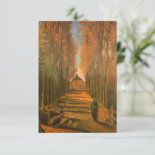 Vincent van Gogh - Laan met populieren in herfst Kaart
