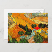 Vincent Van Gogh Landscape & House Enhanced Briefkaart (Voorkant / Achterkant)