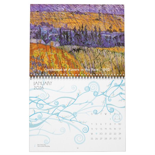 Vincent van Gogh Landscapes Fine Art Kalender (Jan 2026)