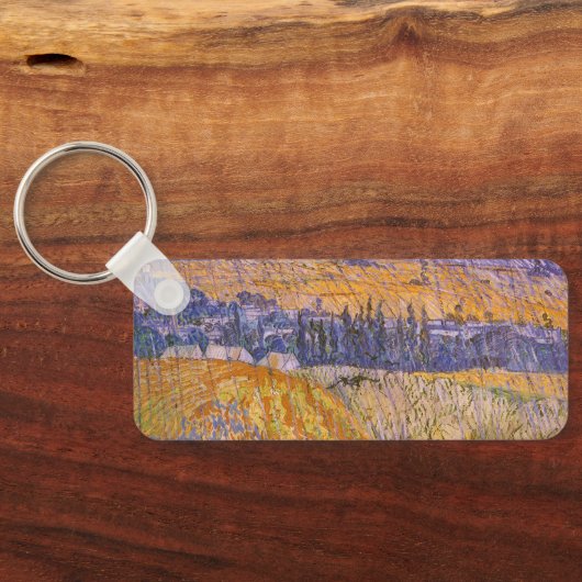 Vincent van Gogh - Landschap bij Auvers in de rege Sleutelhanger (Achterkant)