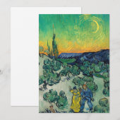 Vincent van Gogh - Landschap bij maanlicht met paa Bedankkaart (Voorkant / Achterkant)