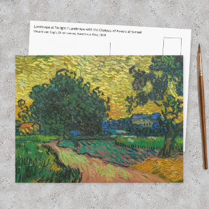 Vincent van Gogh - Landschap bij schemering Briefkaart