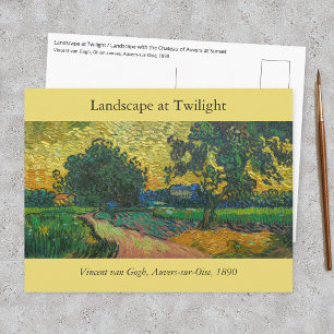 Vincent van Gogh - Landschap bij schemering Briefkaart