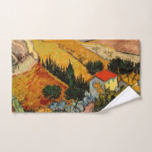 Vincent van Gogh - Landschap, Huis en ploegenman Bad Handdoek (Handdoek)