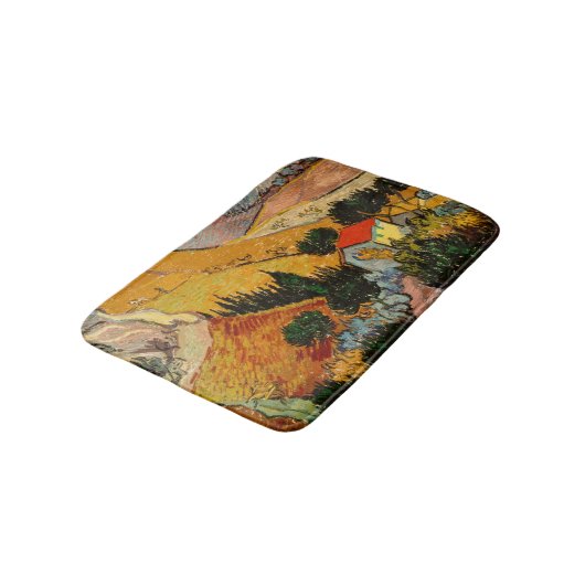 Vincent van Gogh - Landschap, Huis en ploegenman Badmat (Gekanteld)