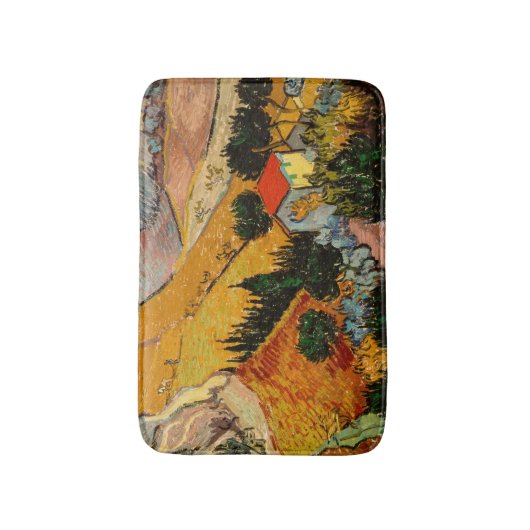 Vincent van Gogh - Landschap, Huis en ploegenman Badmat (Voorkant Verticaal)