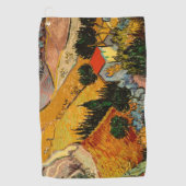 Vincent van Gogh - Landschap, Huis en ploegenman Golfhanddoek (Voorkant)