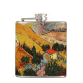 Vincent van Gogh - Landschap, Huis en ploegenman Heupfles (Voorkant)