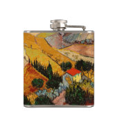 Vincent van Gogh - Landschap, Huis en ploegenman Heupfles (Achterkant)