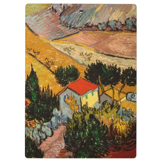 Vincent van Gogh - Landschap, Huis en ploegenman Klembord (Achterkant)