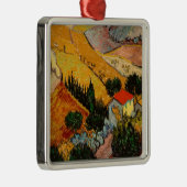 Vincent van Gogh - Landschap, Huis en ploegenman Metalen Ornament (Rechts)