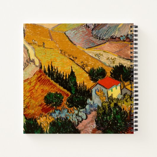 Vincent van Gogh - Landschap, Huis en ploegenman Notitieboek (Achterkant)