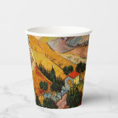 Vincent van Gogh - Landschap, Huis en ploegenman Papieren Bekers (Voorkant)