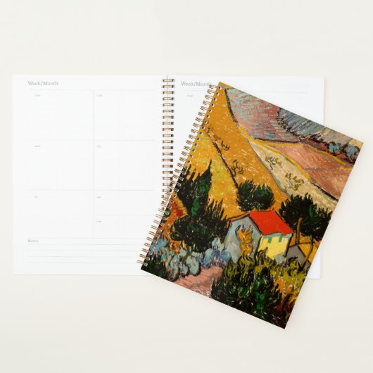 Vincent van Gogh - Landschap, Huis en ploegenman Planner (Display)