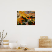 Vincent van Gogh - Landschap, Huis en ploegenman Poster (Keuken)