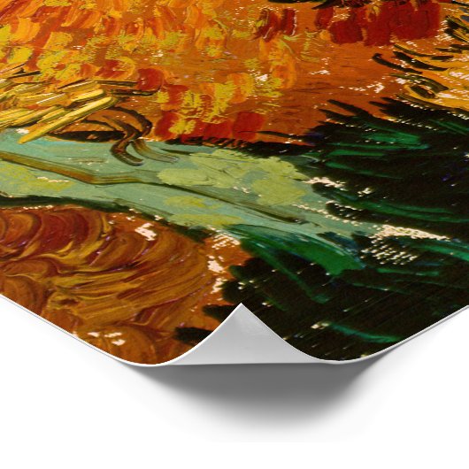 Vincent van Gogh - Landschap, Huis en ploegenman Poster (Hoek)