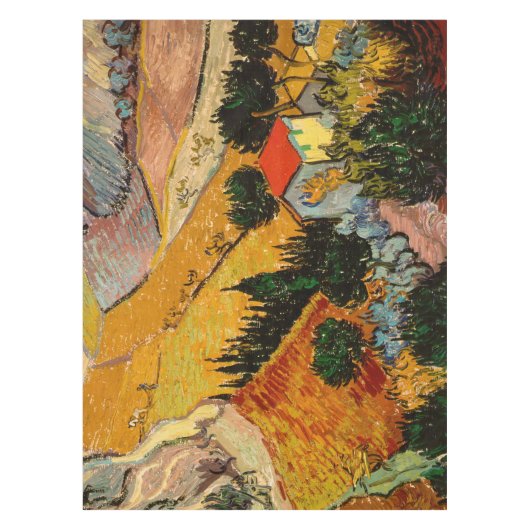 Vincent van Gogh - Landschap, Huis en ploegenman Tafelkleed (Voorkant)