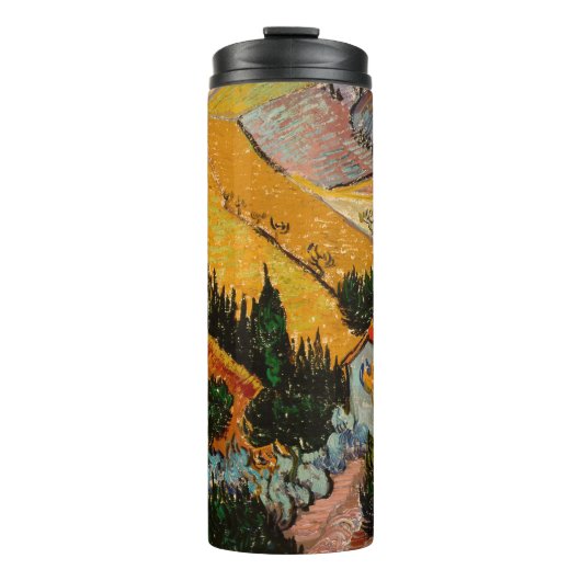 Vincent van Gogh - Landschap, Huis en ploegenman Thermosbeker (Voorkant)