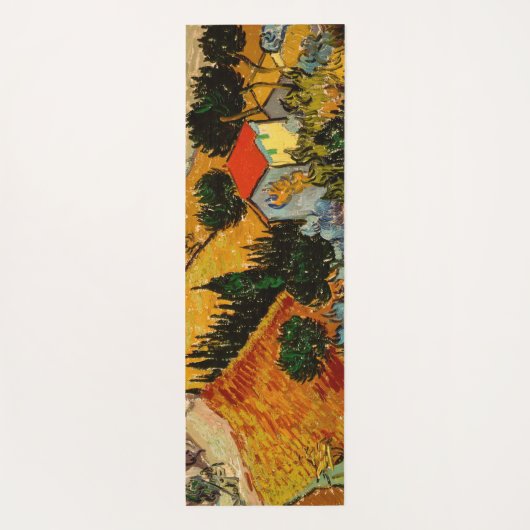 Vincent van Gogh - Landschap, Huis en ploegenman Yogamat (Achterkant)
