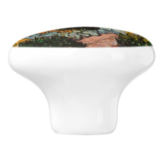 Vincent van Gogh - Landschap, huis en ploeger Keramische Knop (Zijkant)