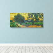 Vincent van Gogh - Landschap in Twilight Canvas Afdruk (Insitu (Houten vloer))